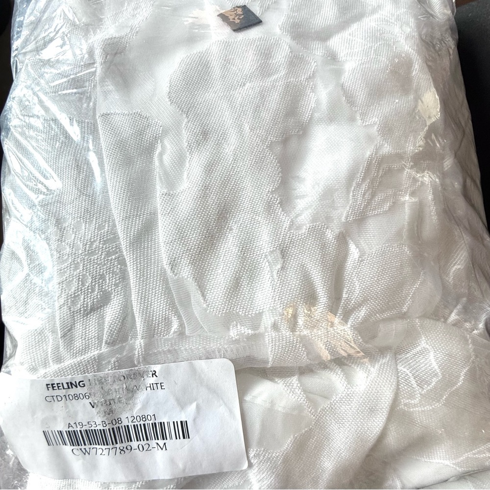 Lulus Feeling Like Forever White Jacquard Organza Lace-Up Midi Dress NWOT - Picture 6 of 6
